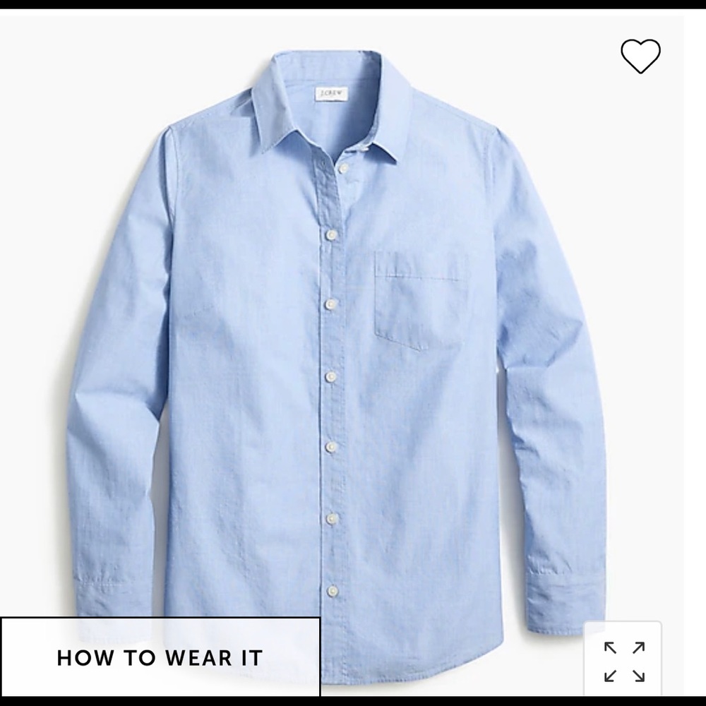 J Crew Blue Button down - Picture 4 of 5